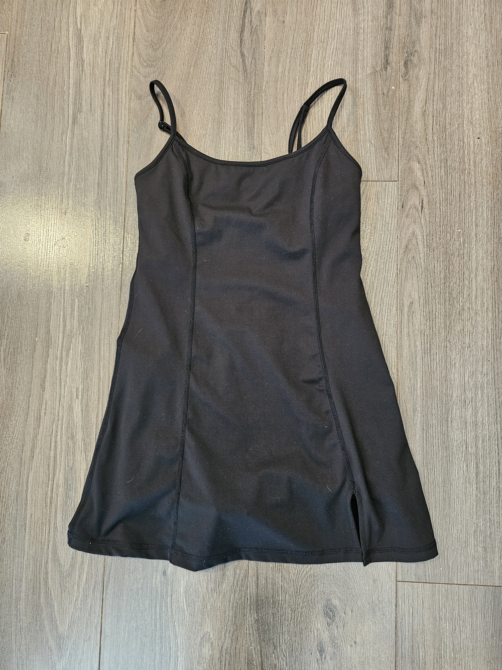 Garage Women's Black Dress with Adjustable Straps And Shorts Attached